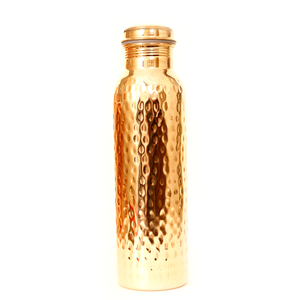 Botella de agua de cobre puro, botella de agua de cobre martillado, a bajo precio, proveedores de la India - Product Image 1