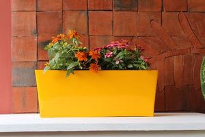 Galvanized Tin Metal Flower Pots <b>Planter</b> Hot Selling Simple <b>Rectangle</b> Flower Pots Garden - Product Image 5