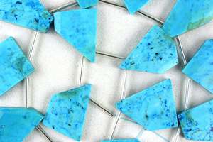 นักเก็ตพลอยเทอร์ควอยซ์ธรรมชาติเกรด AAA สีฟ้าท้องฟ้ายอดนิยม2022สำหรับการทำเครื่องประดับ - Product Image 3