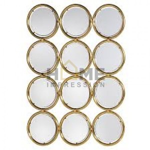 Décoration design artisanat moderne décoratif grand centre de table élégant décoration murale en métal miroir antique miroir décoratif en métal - Product Image 2