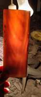 Plaque optique en corne de buffle 160-60-6mm, matériau organique, technique émaillée, art populaire indien NOORBABA NBI-168, objet de collection