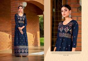 VESTIDO SALWAR ANARKALI LARGO INDIO DE LA MEJOR CALIDAD PARA FIESTAS, AL MEJOR PRECIO AL POR MAYOR EN TELA GEORGETTE - Product Image 5