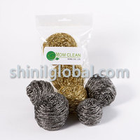 Balle de nettoyage en cuivre 65% zinc 35% or, haute qualité, couleur or, nettoyage du laiton, vaisselle, éponge en acier pour lave-vaisselle