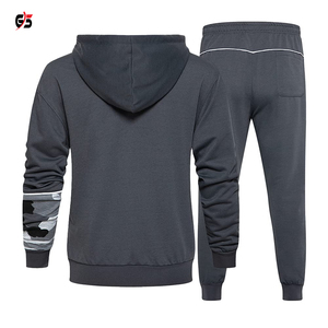 Chándal de camuflaje para hombre, conjunto de 2 piezas para correr con logotipo personalizado, forro polar de algodón, OEM, precio barato, venta de fábrica - Product Image 6