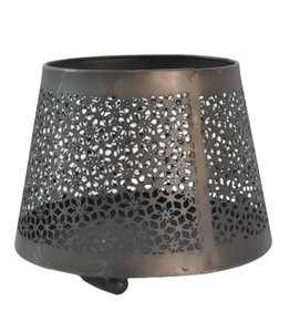 BLACK ROUND CUSTOM SHAPE <b>TEALIGHT</b> <b>HOLDER</b> VOTIVE T-LIGHT <b>HOLDER</b> HIGH QUALITY CHRISTMAS DECORATION METAL CANDLE <b>HOLDER</b> - Product Image 1