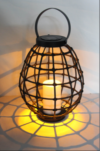 Linterna de hierro decorativa para decoración, vela redonda gris, regalo de boda, vacaciones, casa, Hotel, restaurante, gran calidad, venta al por mayor, India - Product Image 2