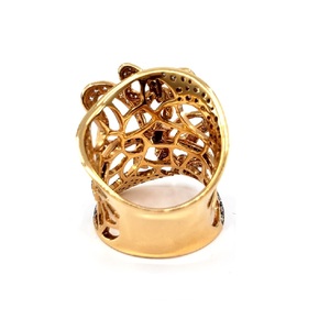 Bague de fiançailles classique en or rose 18 carats avec diamants naturels, motif nœud et ruban, collection fantaisie, pour femme, de Hong Kong - Product Image 3