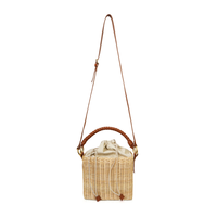 Sac à main pour femme Viettime Craft 2022, nouvelle tendance, élégant, à fermeture ouverte, en jacinthe d'eau, tissé à la main, forme carrée, sac à bandoulière
