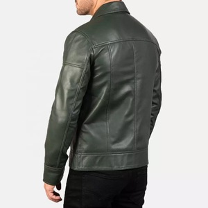 plus Size Leather Jackets Custom Design Logo <b>Black</b> Solid Color Slim Fit Design Leather Jackets For Boys - Product Image 3