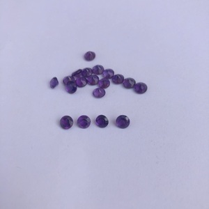 Proveedor de piedras preciosas semipreciosas sueltas redondas facetadas de amatista Africana natural de 5mm Tienda en línea Precio de fábrica al por mayor Compra en línea - Product Image 1