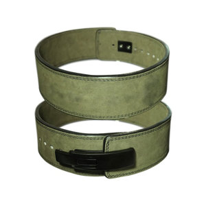 Cow Hide Leather Gym Weight Lifting Lever Powerlifting <b>Belt</b> Fitness <b>Exercise</b> Bodybuilding Dipping <b>Belt</b> Army Green - Product Image 5
