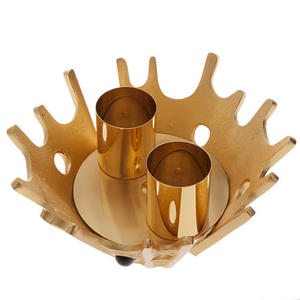 Portavelas de dos brazos, suministros de Iglesia, Brassworld, India - Product Image 2