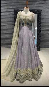 Graceful Floor-Length Dress with Embellished Crystal Glass Beads Sequins Buttons Natural Waistline-for Parties Weddings in 2022 - Product Image 2