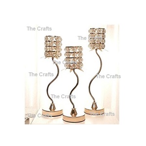 Iron <b>Wire</b> Gold Color Candle Holder Different Size Set Of Three Candle Holder For Home Hotel Table Top Use - Product Image 6