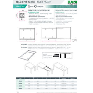 Mécanisme d'extension complet T59, Ram Industrie, Table extensible - Product Image 5
