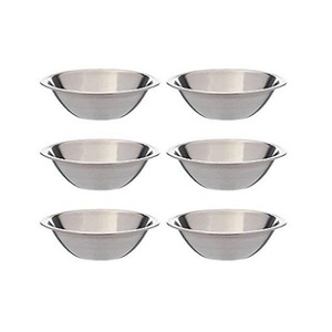 Juego de cuencos para servir de acero inoxidable de 6 cuencos para servir aperitivos de forma redonda de la mejor calidad a precios económicos - Product Image 1