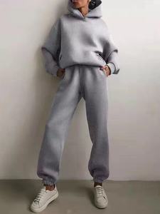 Chándal unisex de 2 piezas, Conjunto de sudadera con capucha y pantalones de chándal, ropa informal de alta calidad para mujer, jogging - Product Image 2