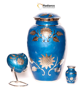 โกศใส่เถ้ากระดูกทองเหลืองแข็งสำหรับผู้ใหญ่โกศโลหะคลาสสิกสำหรับงานศพของตกแต่งงานศพ - Product Image 2