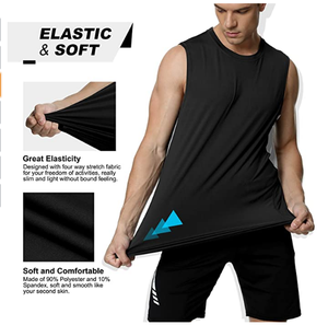 T-shirt de sport sans manches, à la mode, pour hommes, course, Gym, fitness - Product Image 2