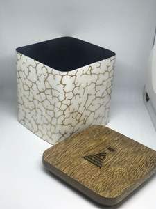 Vela Rectangular de hierro y Metal con tapa de madera, impreso para Mkaing bote de vela de resina, alta calidad, nuevo diseño - Product Image 6