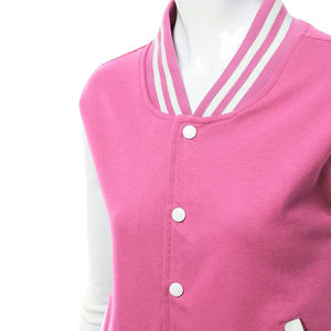 Mesdames Taille XL Veste d'hiver de style universitaire en cuir de laine véritable personnalisée, décontractée, motif solide, bouton, approvisionnement en gros pour les femmes - Product Image 4