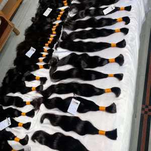 มัดผมคนแท้จากบราซิลและการปิดด้านหน้าแบบ HD ลูกไม้ผมมนุษย์สัดอินเดียมัดผมมนุษย์บริสุทธิ์เป็นกลุ่มขายส่ง - Product Image 3