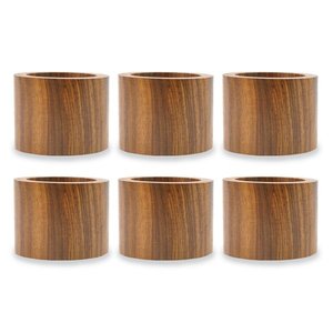 Rond de serviette en bois naturel de forme ovale pour les dîners de mariage, la salle à manger, les réunions de famille et les occasions spéciales - Product Image 2
