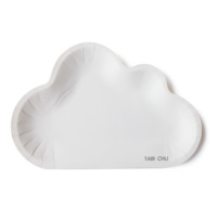 Wolkvormige wegwerp papieren borden voor Moederdag & Vaderdag feestdecoratie 19x12,5cm