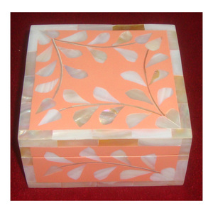 Caja de joyería con incrustaciones de hueso de perla, para catar - Product Image 1