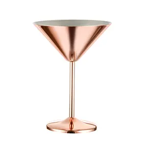 Bicchieri da Martini riutilizzabili in acciaio inossidabile per feste bicchieri da Cocktail infrangibili in metallo durevoli calici