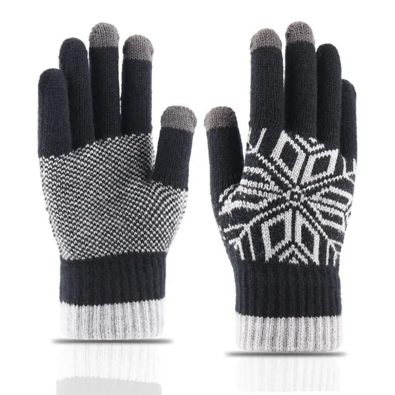 Smartphone Texting Touchscreen Running Warm Knit Touch Screen Winter Gloves Wool And Cotton