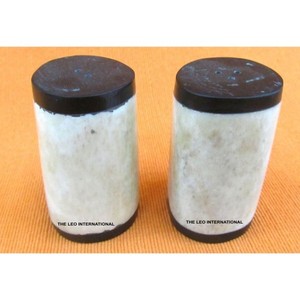 Ensemble de 2 salières et poivrières en acier inoxydable, finition argentée brillante, texture martelée, vente directe d'usine - Product Image 6