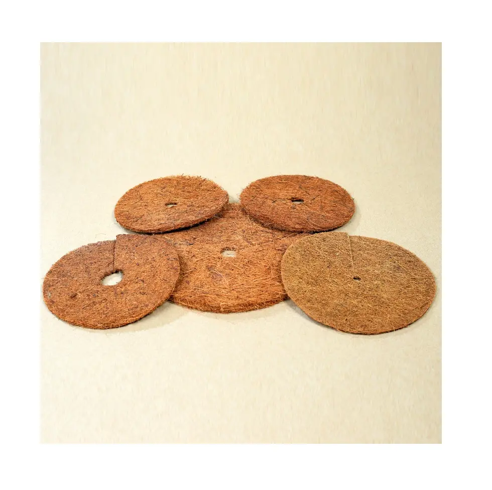 Biodegradable coconut fiber round cover anti-grass natural coco woven weed control mat mulch mats