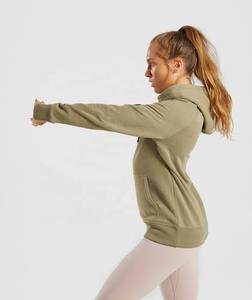 Ropa activa para mujer Slim Fit Plover Hoodie Winter Fce Lined Gym Workout Athletic Hoodie con cuello con capucha de estilo callejero - Product Image 3