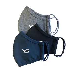 Feito sob encomenda por yaseen & sons, lavável ajustável algodão facemask com impressão de logotipo personalizado por yaseen & sons sports