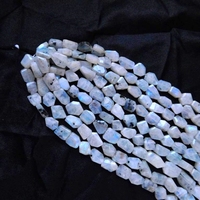 Pierre de lune blanche sculptée 15-20mm, perle en agate tibétaine, véritable pierre précieuse naturelle, pierres brutes pour la facettage