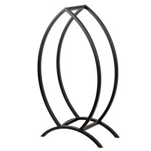 Fireplace <b>Log</b> <b>Holder</b> in Black <b>Metal</b> with Eye Shape Design Perfect for Organizing Premium Quality Wooden <b>Logs</b> - Product Image 2