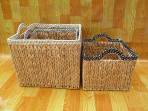 Cesta de jacinto de agua de la compañía GIA NGUYEN, Juego de 3 - Product Image 4