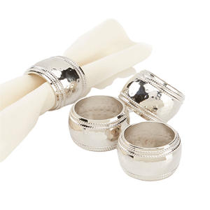 Anneau de serviette en acier couleur argent pour hôtel, mariage, restaurant, porte-serviettes de qualité supérieure - Product Image 1