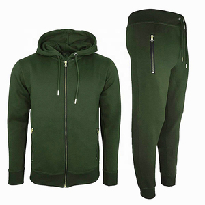 Chándal verde oscuro de alta calidad para hombre, ropa deportiva ajustada, chándal personalizado - Product Image 1
