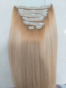 100% Virgin Vietnamese Human <b>Hair</b> <b>Extensions</b> Best Quality Full Head Set with Ombre <b>Blond</b> Piano Unprocessed <b>Clip</b>-<b>In</b> <b>Hair</b> - Product Image 6