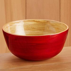 Bol en bambou de service rond écologique de haute qualité bol à salade en bambou filé avec prix du matériau PC pour les fêtes fabriquées au Vietnam - Product Image 2