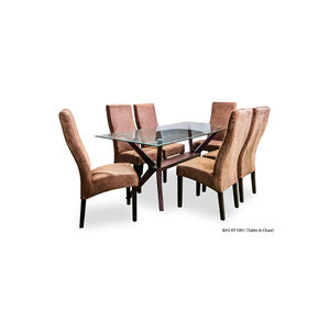 Mesa de comedor y silla sólidas BAS RT1001 y 2167 madera de caucho moderna diseño de alta durabilidad muebles de comedor para el hogar Malasia - Product Image 1