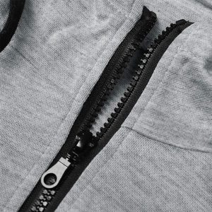 Men's <b>Sleeveless</b> <b>Hoodie</b> Casual Slim Fit Zip up Drawstring Plain Tank Top Hooded Vests - Product Image 4