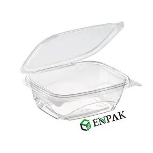 Wholesale 08oz clear plastic blister clamshell fruit salad container clear packaging box