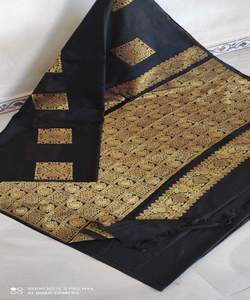 Banarasi Soie Jacquard Saree avec Chemisier Femmes Porter Dames Fête Festival Usage Quotidien Doux Coton Soie Sari En Gros Bas Prix Apparelgarment - Product Image 4