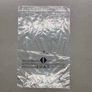 Bolsas de plástico transparente de LDPE planas recicladas con diseño personalizado, impresas con embalaje de advertencia de asfixia con autoadhesivo - Product Image 5