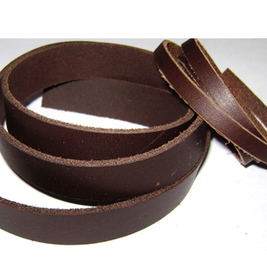 Cordón de cuero plano de alto 20mm de ancho y 2mm de espesor, tinte Natural Vintage, marrón oscuro para pulsera DIY, otros accesorios, última gran oferta - Product Image 2