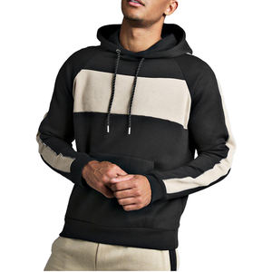 Men's Casual Raglan Hoodie Long Sleeve 50% Cotton/50% Polyester Anti-Shrink <b>Puff</b> Techniques Winter Sizes XS to 6XL Solid Pattern - Product Image 1