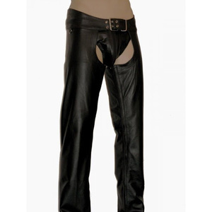 Pantalones de Motocicleta Personalizables de Cuero Genuino para Hombre con Logotipo Grabado y Bordado 3D - Product Image 1